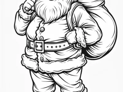Santa Claus Coloring Page for All Ages