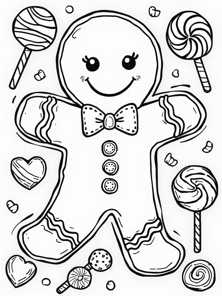 Gingerbread Man Coloring Page