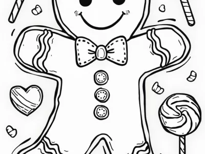 Gingerbread Man Coloring Page