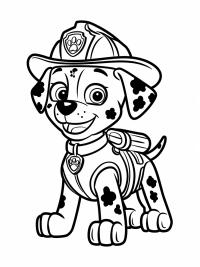 Unleashing Creativity with Marshall Paw Patrol Coloring Page