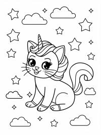 Discover the Magic of Unicorn Kitty Coloring Page
