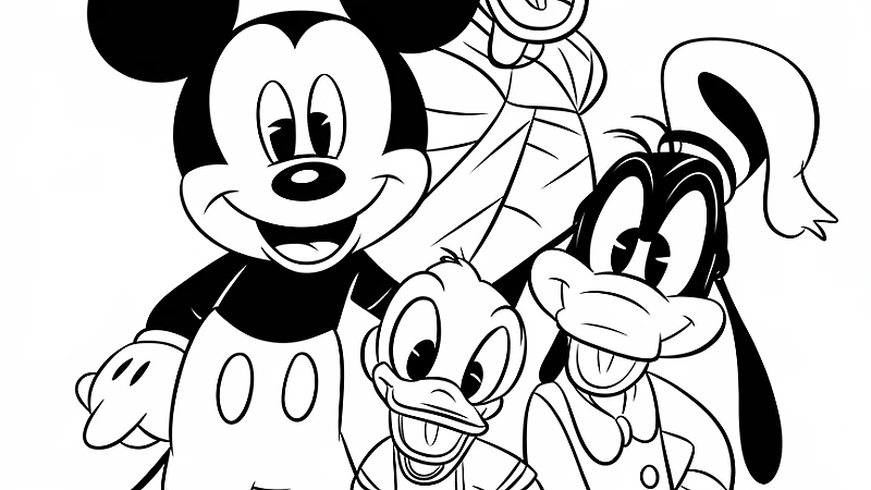 Explore the Magic of Disney Characters Coloring Pages