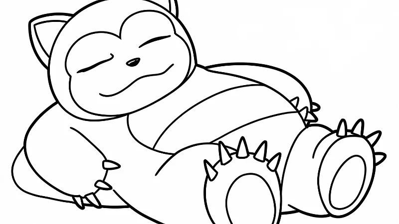 Explore Your Creativity with a Snorlax Coloring Page