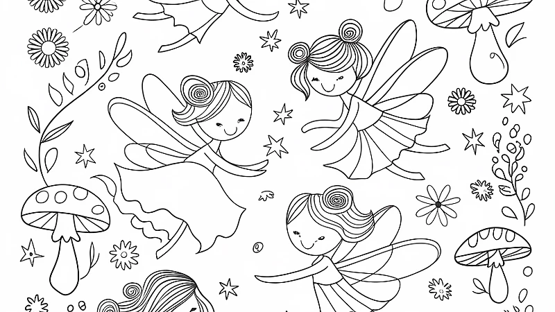 Discover Enchantment with Fairy Coloring Pages for Adults