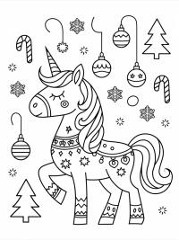 Magical Christmas Unicorn Coloring Pages for Fun and Creativity