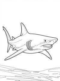Explore the Depths with a Megalodon Coloring Page