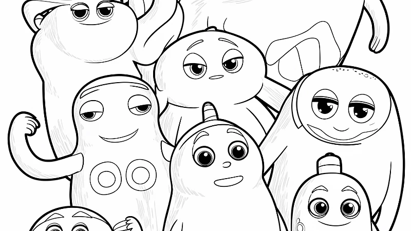 Explore the Fun of Oddbods Coloring Pages