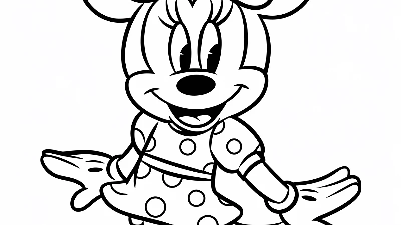 Explore Creative Fun with Minnie Mouse Coloring Page