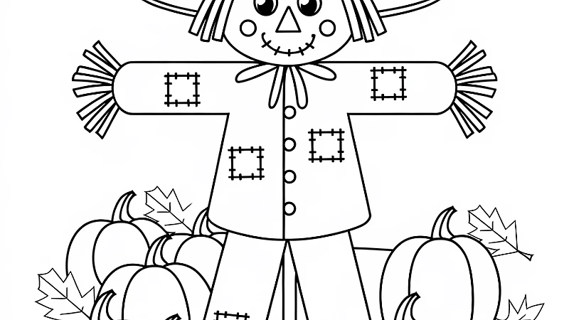 Exploring the Fun of Scarecrow Coloring Page: Creative Activity for All Ages