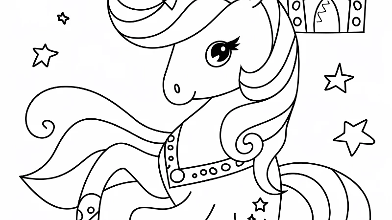 Discover the Magic of Unicorn Princess Coloring Page