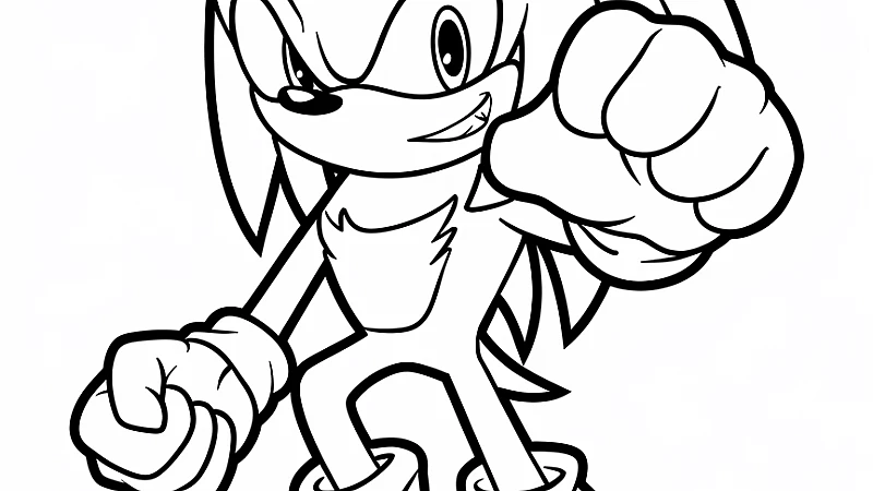 Exploring the Fun of Knuckles Coloring Page for Kids