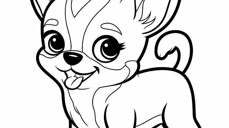 Chihuahua Coloring Page: Unleash Your Creativity with Adorable Designs