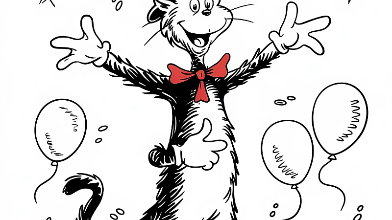 Discover the Fun of Cat in the Hat Coloring Pages