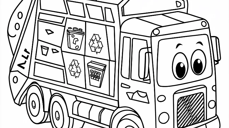 Trash Truck Coloring Pages: Fun and Educational Activities for Kids