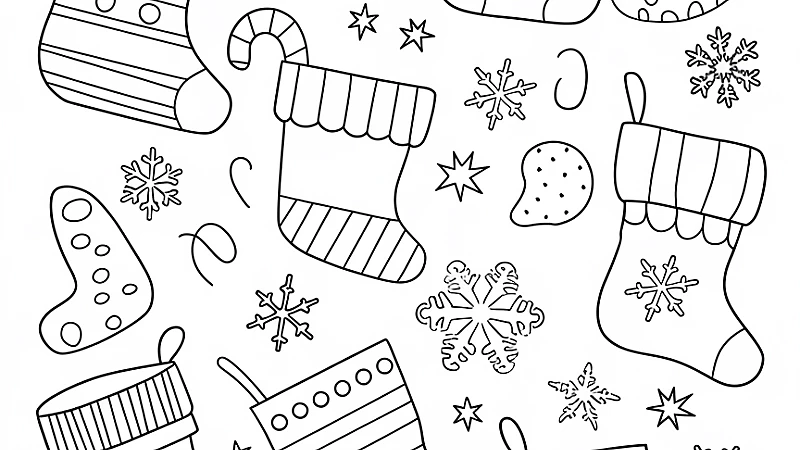 Delightful Stocking Coloring Page Ideas for Festive Fun