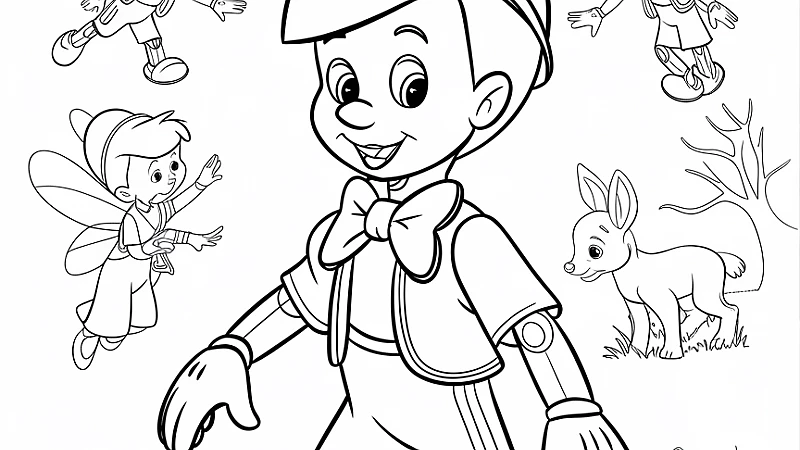 Explore the Magic of Pinocchio Coloring Pages