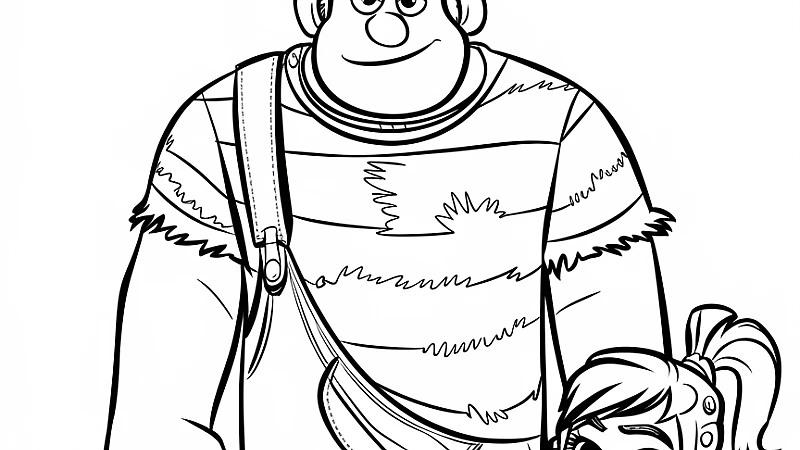 Explore the Fun with Wreck It Ralph Coloring Page