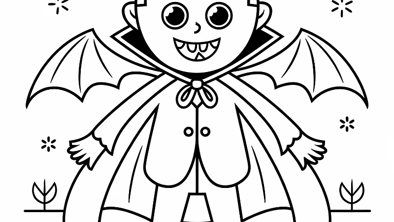 Vampire Coloring Page: Unleash Your Creativity with Spooky Designs