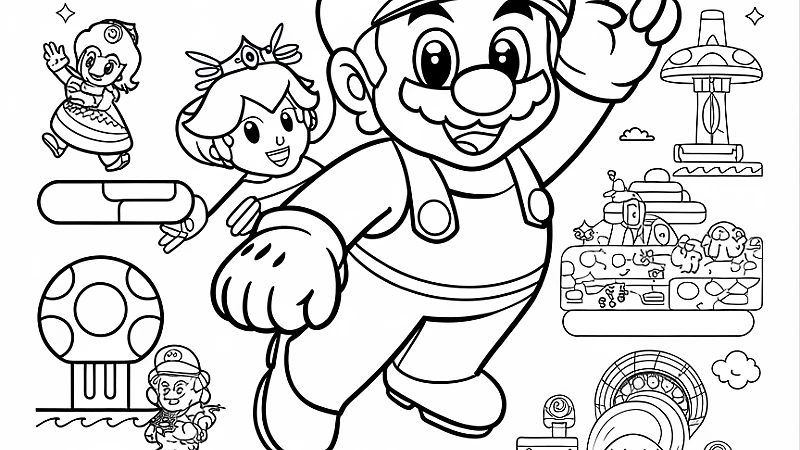 Explore Creative Fun with Mario Coloring Book Pages