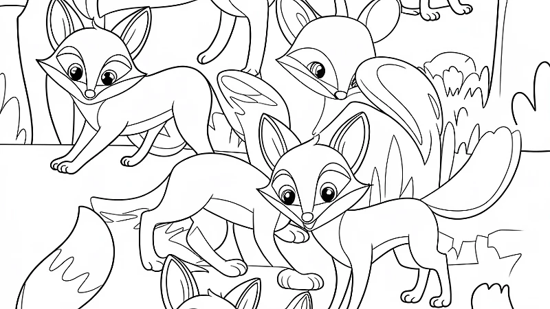 Exploring the Wild: Fox Coloring Pages Printable for All Ages