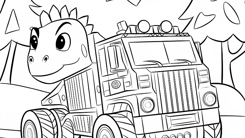Explore Fun and Creative Dinotrux Coloring Pages for Kids