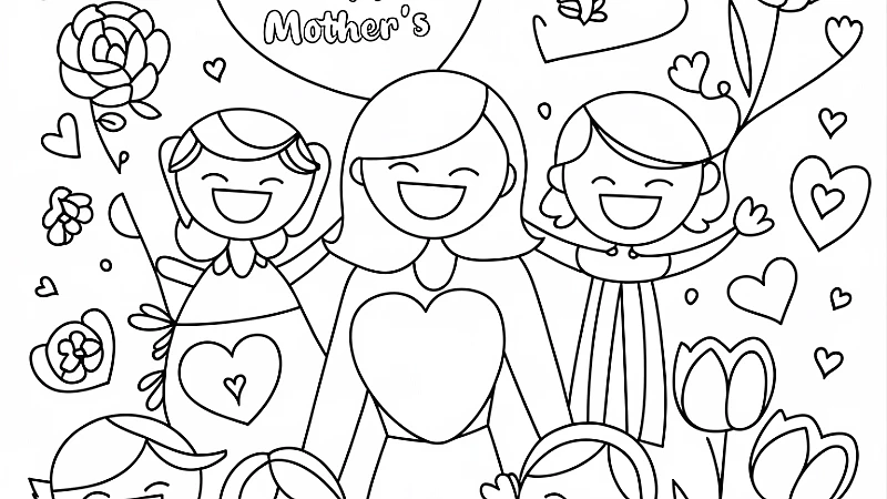 Creative and Fun Happy Mothers Day Coloring Page Ideas