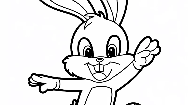 Explore the Fun with Bunzo Bunny Coloring Page
