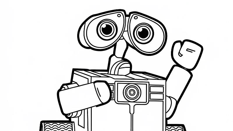 Discover the Fun of Wall E Coloring Page for Kids