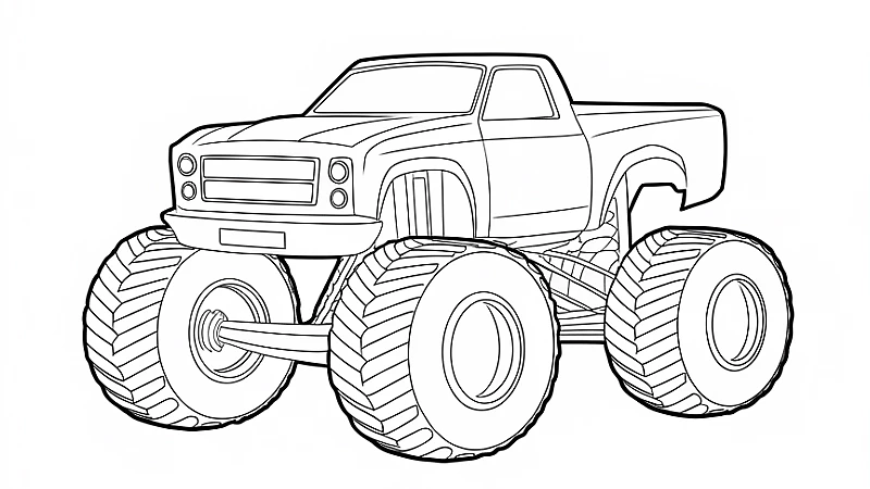 Monster Truck Colouring In: Unleash Your Creativity