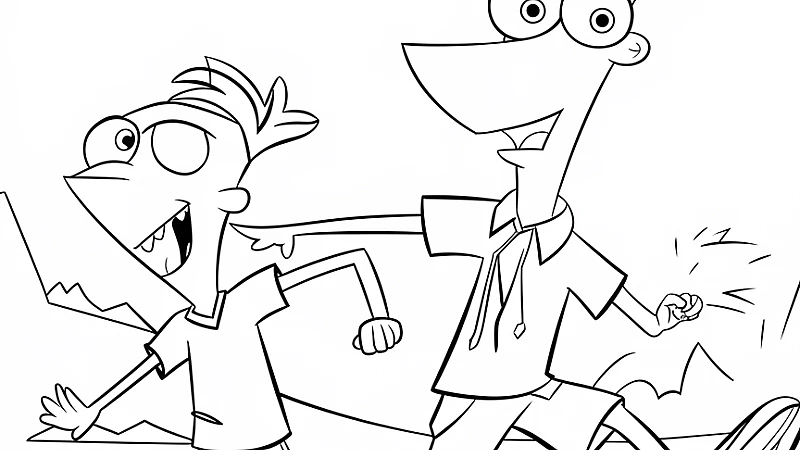 Explore the Fun World of Phineas and Ferb Coloring Pages