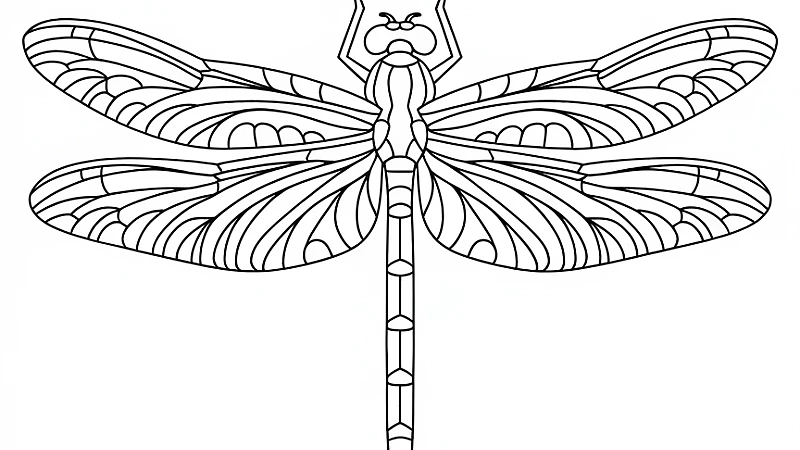 Discover the Beauty of Dragonfly Coloring Page
