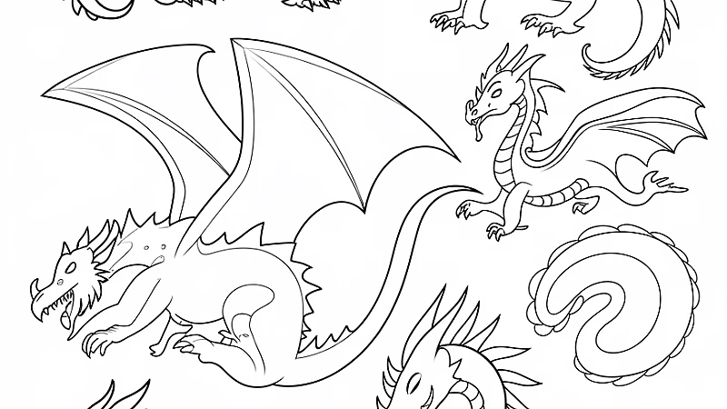 Explore the World of Free Dragon Coloring Pages
