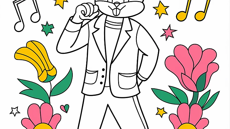 Bad Bunny Coloring Page: Unleash Your Creativity