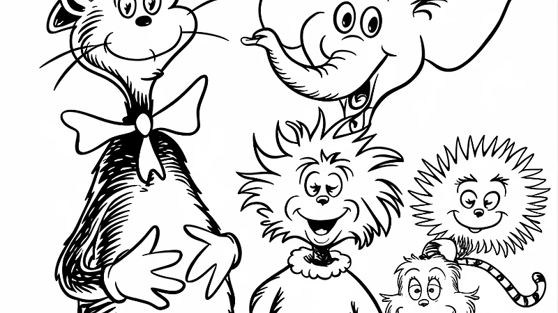 Explore Dr Seuss Coloring Pages Free for Hours of Fun