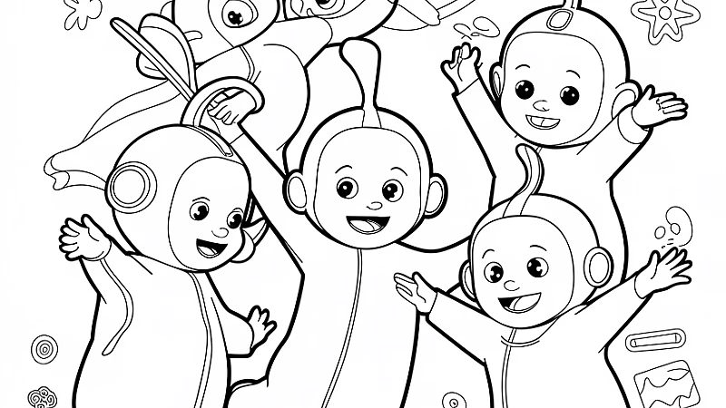 Explore the Fun with Teletubbies Coloring Pages