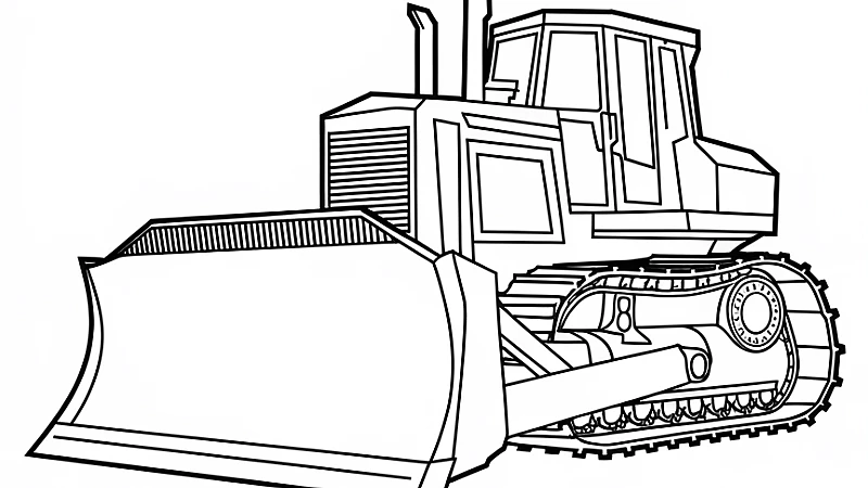Discover the Fun of a Bulldozer Coloring Page