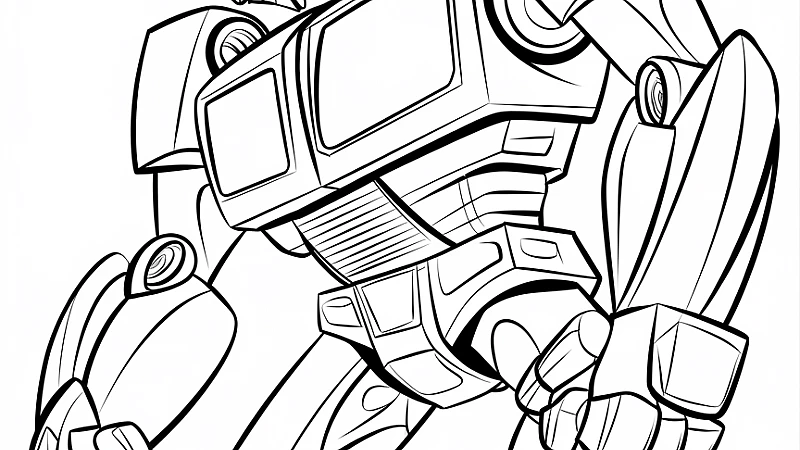 Creative Adventures with Bumblebee Transformer Coloring Page