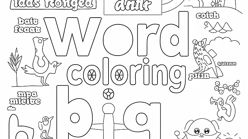Word Coloring Pages: Fun and Educational Activities for Kids