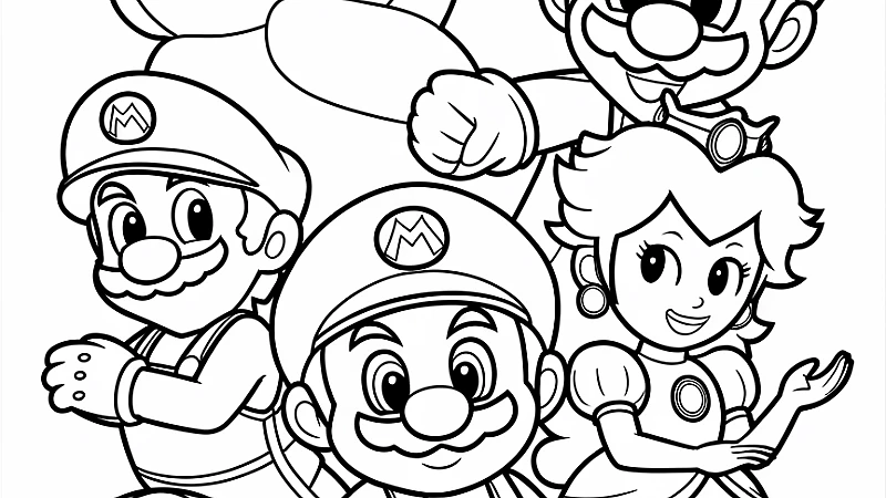 Super Mario Coloring Page: Unleash Your Creativity with Iconic Characters