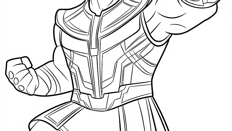 Explore the Universe with Our Exciting Thanos Coloring Page
