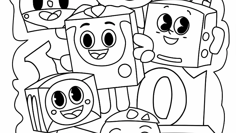 Explore Fun with Numberblocks Coloring Pages