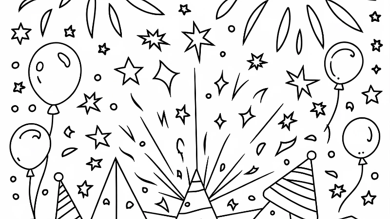 Celebrate the New Year with Exciting New Year Coloring Pages