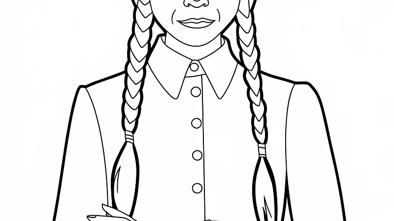 Explore the World of Wednesday Addams Coloring Page: A Fun Escape for All Ages