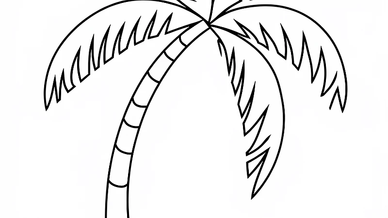 Explore the Joy of Creativity with Palm Tree Coloring Page