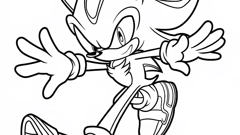 Engaging Shadow Sonic Coloring Pages for Creative Fun