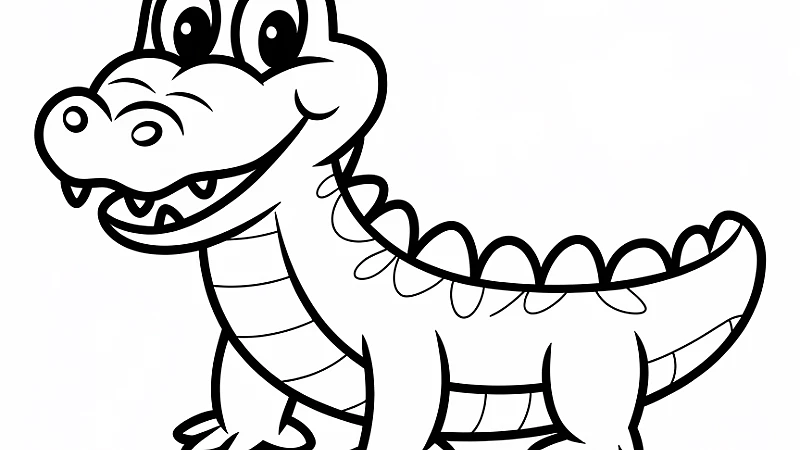 Crocodile Coloring Page: Unleash Your Creativity with Fun Artwork