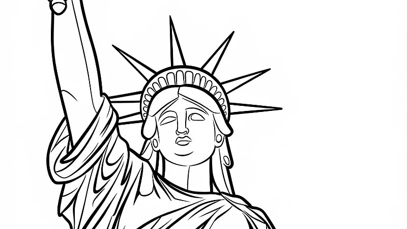Explore the Statue of Liberty Coloring Page: A Fun and Creative Activity