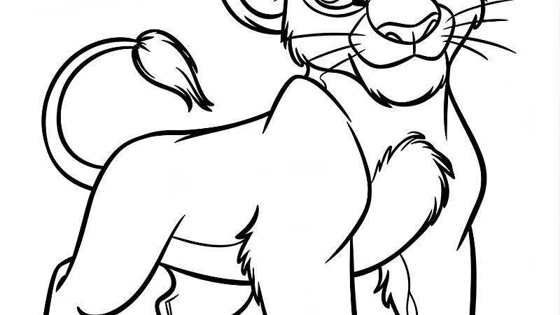 Simba Coloring Pages: Unleash Your Creativity with Lion King-Themed Art