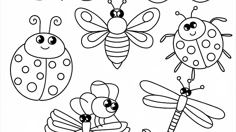 Explore the World of Insects Coloring Pages: Fun and Imagination
