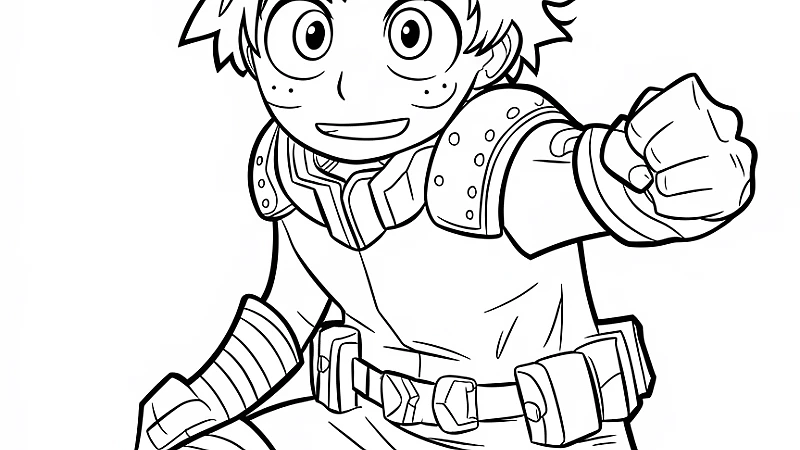 Deku Coloring Pages: Unleash Your Creativity with My Hero Academia